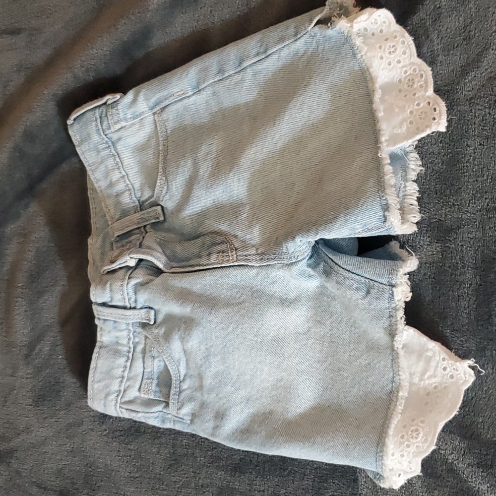 Brand new lace bottom Jean shorts